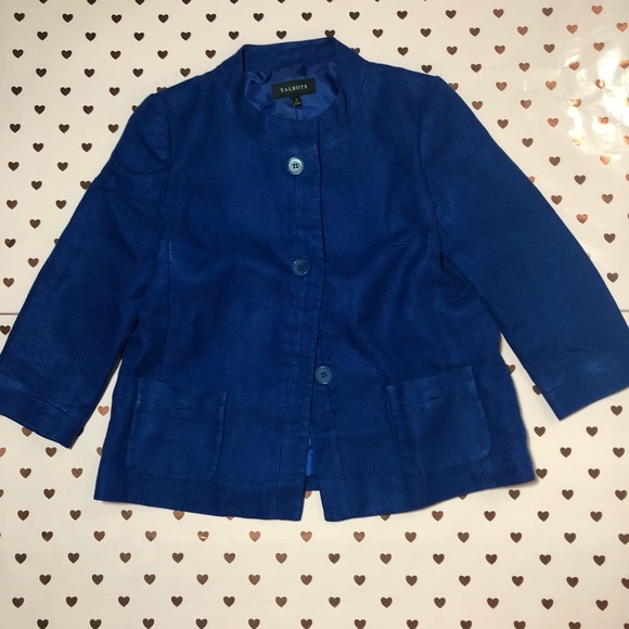 Talbots Linen Blazer - Picture 1 of 4